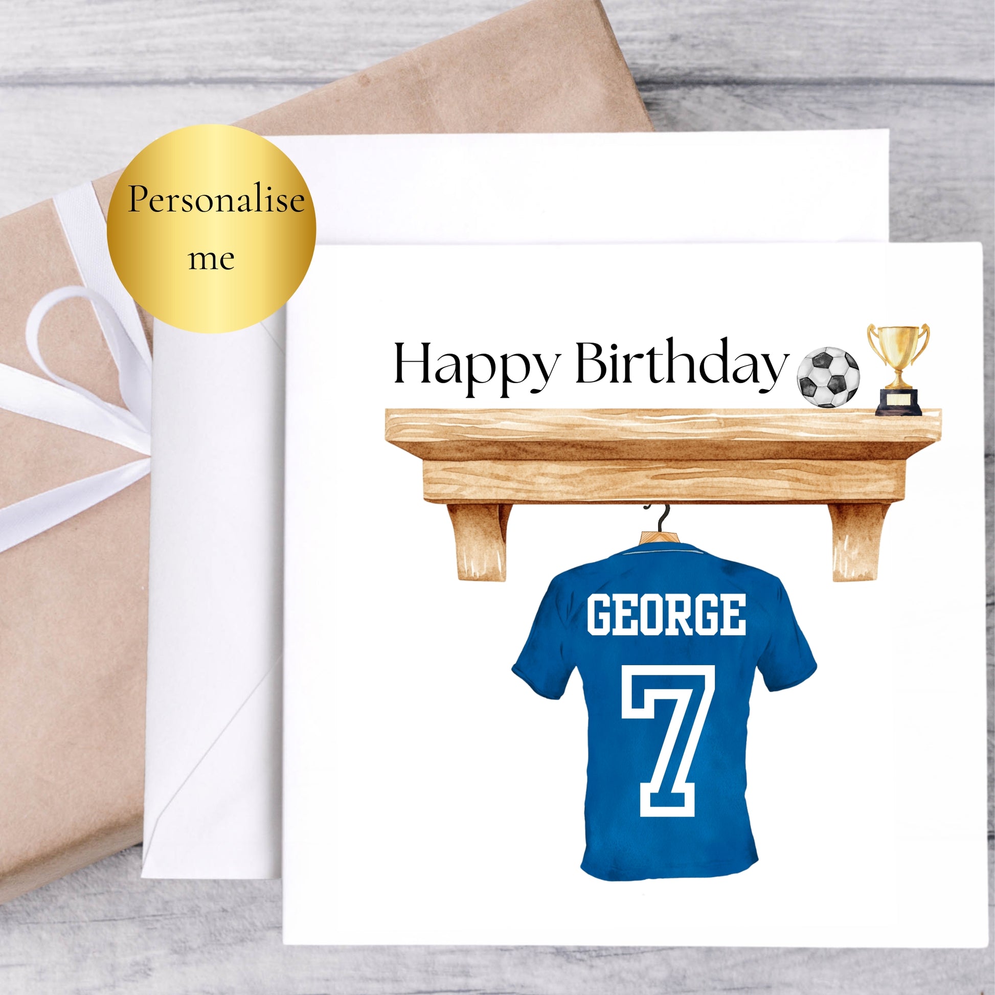 Personalised Football Shirt Blue