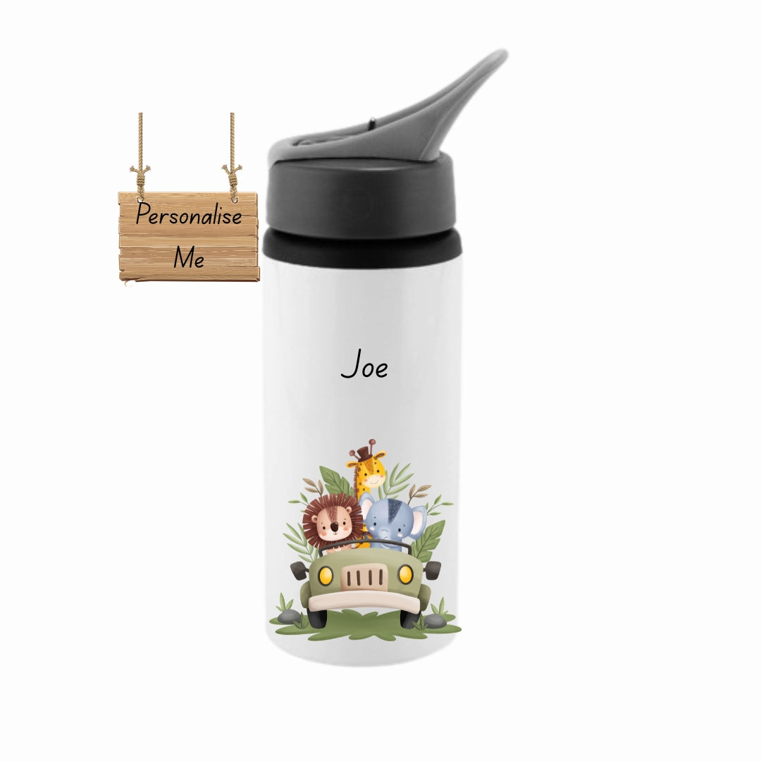 Personalised Drinks Bottle With Safari Design