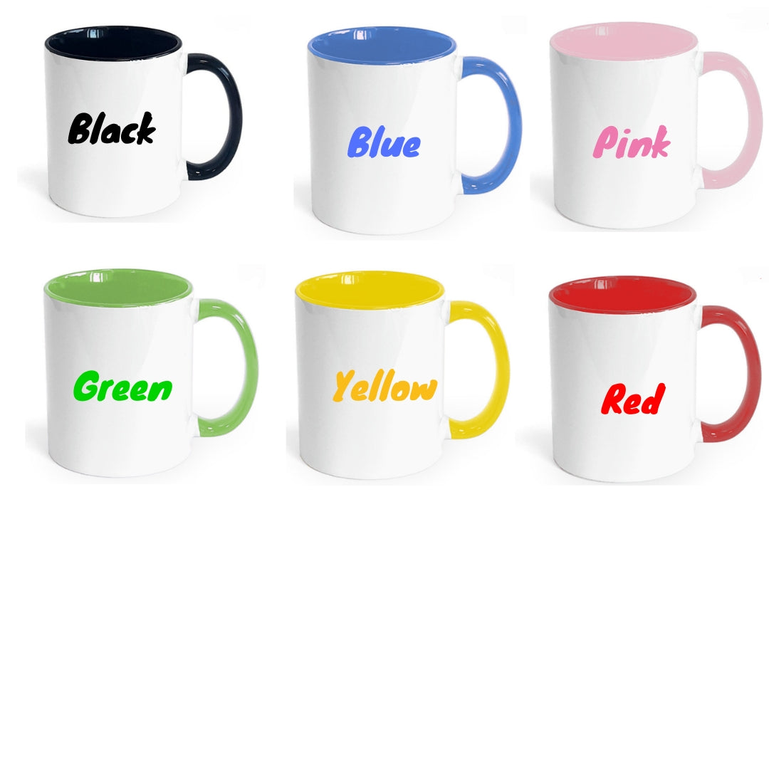 Mr & Mrs Moody Highland Cow Mug – Cute Couple Coffee Mug | Custom Colour Accent Mug
