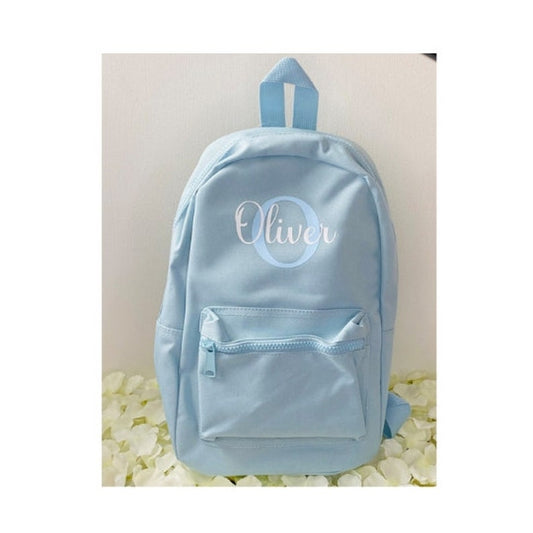 Personalised back pack, School bag, PE and Sports rucksack, Blue, Navy, Black, Green, Grey, name on