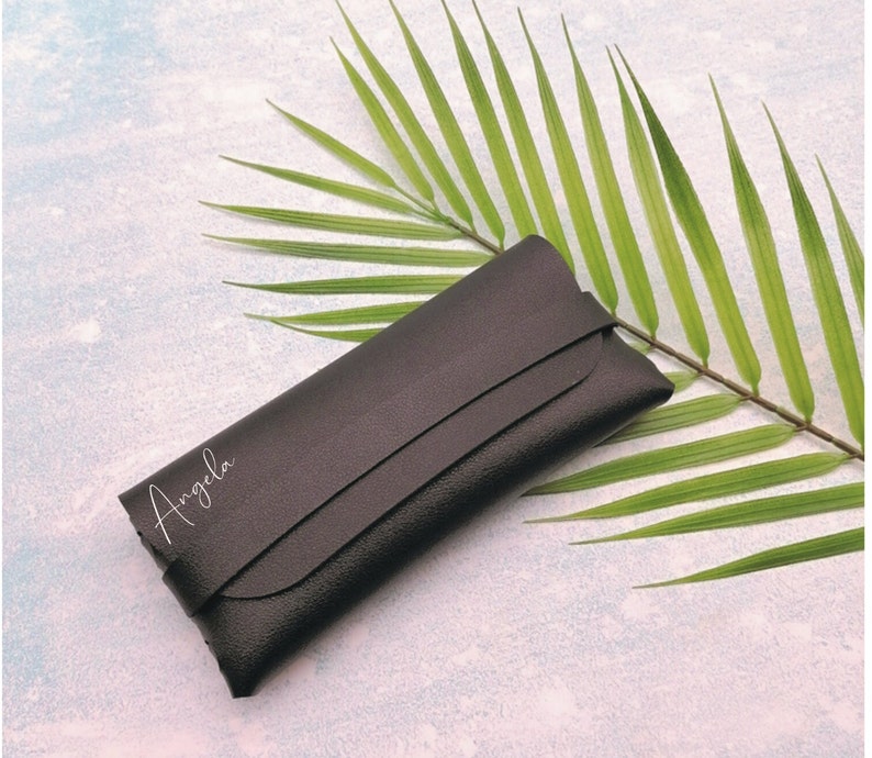 Personalised Lightweight Glasses Case – Custom Name or Initials Soft Sunglasses Pouch