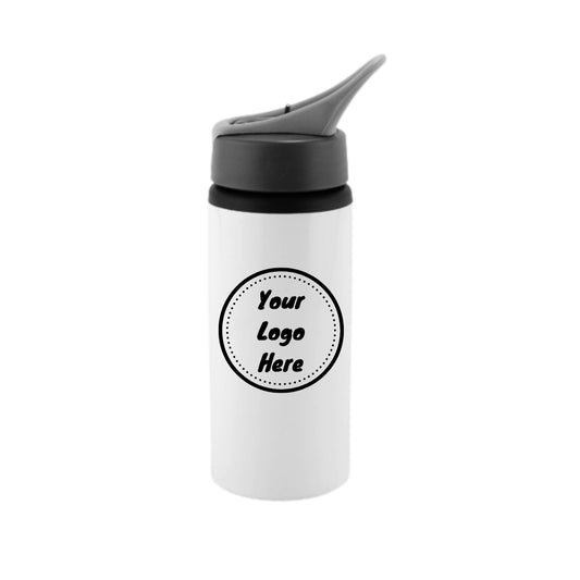 Personalised Logo Water Bottle 750ml Metal Bottle with Straw. BPA / Phthalate Free